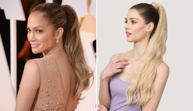  JLO inspired ponytail